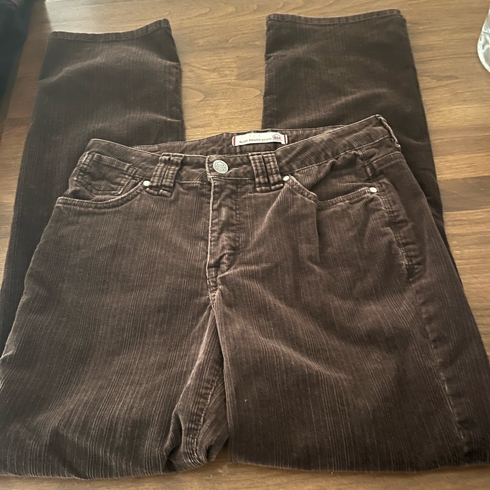 Blue House Drive Chocolate Brown Corduroy Pants Size 8